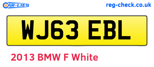 WJ63EBL are the vehicle registration plates.