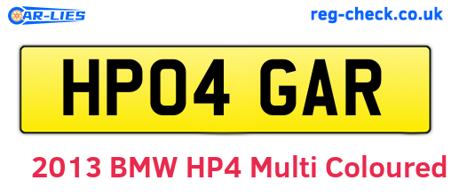 HP04GAR are the vehicle registration plates.