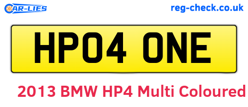 HP04ONE are the vehicle registration plates.