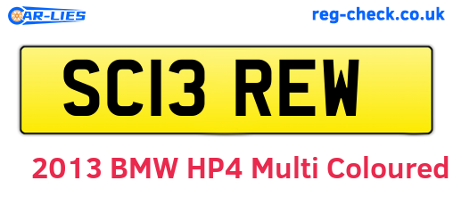 SC13REW are the vehicle registration plates.