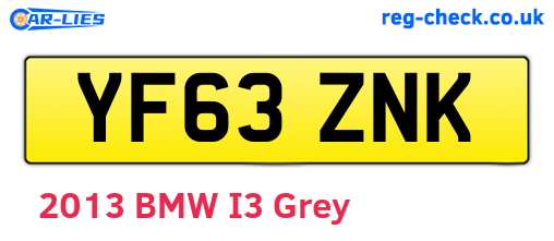 YF63ZNK are the vehicle registration plates.