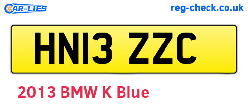 HN13ZZC are the vehicle registration plates.