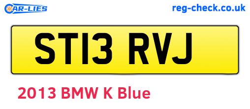 ST13RVJ are the vehicle registration plates.