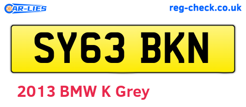 SY63BKN are the vehicle registration plates.
