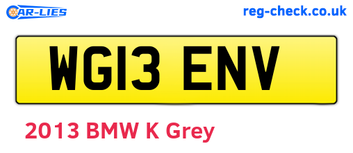 WG13ENV are the vehicle registration plates.