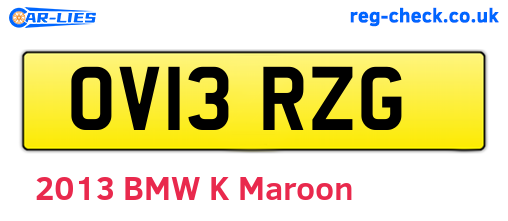 OV13RZG are the vehicle registration plates.