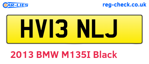 HV13NLJ are the vehicle registration plates.