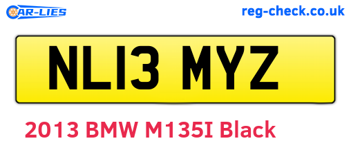 NL13MYZ are the vehicle registration plates.