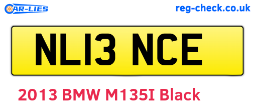 NL13NCE are the vehicle registration plates.