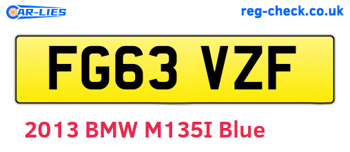 FG63VZF are the vehicle registration plates.