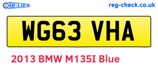 WG63VHA are the vehicle registration plates.
