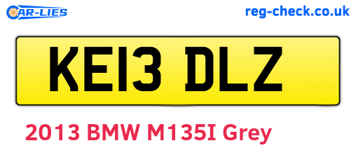 KE13DLZ are the vehicle registration plates.
