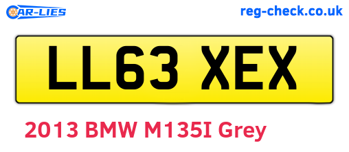 LL63XEX are the vehicle registration plates.