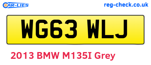 WG63WLJ are the vehicle registration plates.