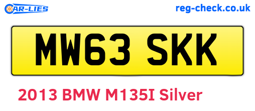 MW63SKK are the vehicle registration plates.