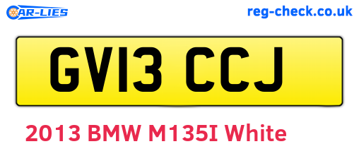GV13CCJ are the vehicle registration plates.