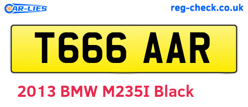 T666AAR are the vehicle registration plates.