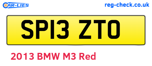 SP13ZTO are the vehicle registration plates.