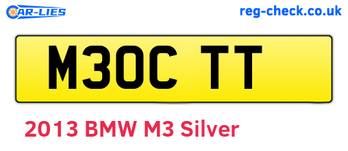 M30CTT are the vehicle registration plates.