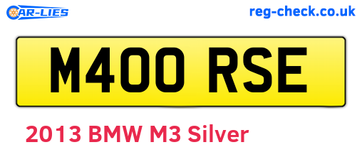 M400RSE are the vehicle registration plates.