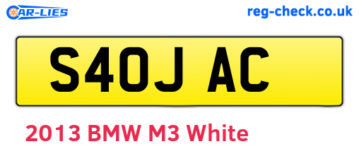 S40JAC are the vehicle registration plates.