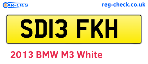 SD13FKH are the vehicle registration plates.