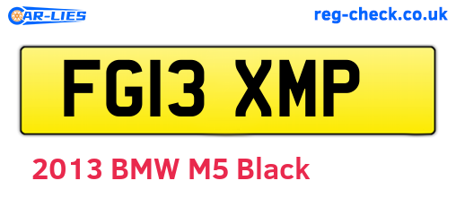 FG13XMP are the vehicle registration plates.