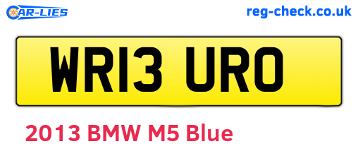 WR13URO are the vehicle registration plates.