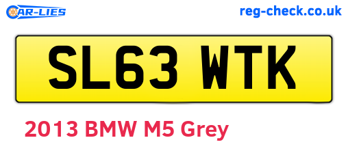 SL63WTK are the vehicle registration plates.