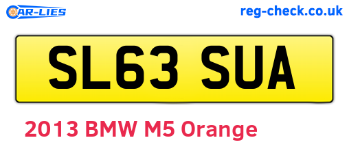 SL63SUA are the vehicle registration plates.