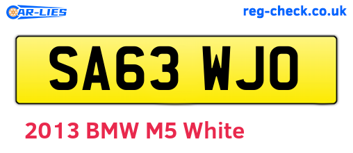 SA63WJO are the vehicle registration plates.