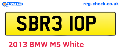 SBR310P are the vehicle registration plates.