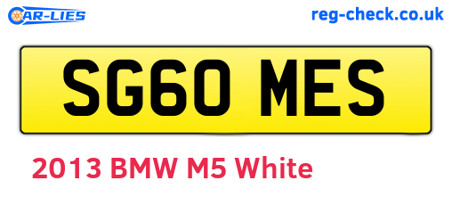 SG60MES are the vehicle registration plates.