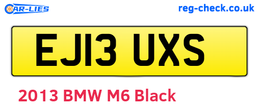 EJ13UXS are the vehicle registration plates.