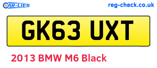 GK63UXT are the vehicle registration plates.