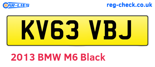 KV63VBJ are the vehicle registration plates.