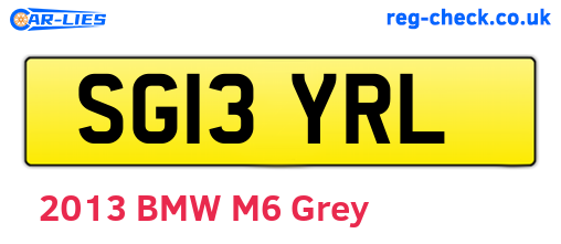 SG13YRL are the vehicle registration plates.