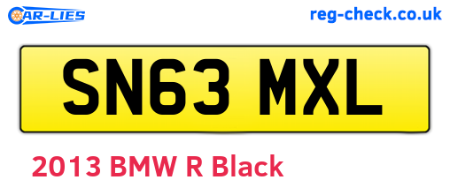 SN63MXL are the vehicle registration plates.