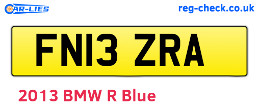 FN13ZRA are the vehicle registration plates.