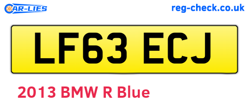 LF63ECJ are the vehicle registration plates.