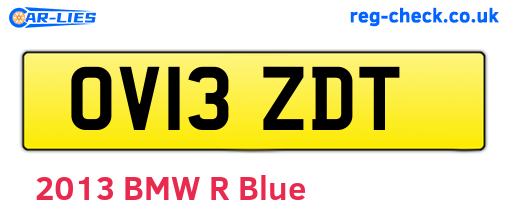 OV13ZDT are the vehicle registration plates.