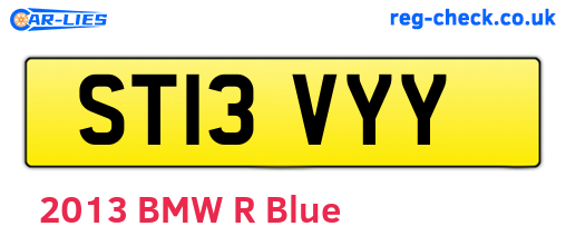 ST13VYY are the vehicle registration plates.
