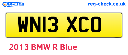 WN13XCO are the vehicle registration plates.
