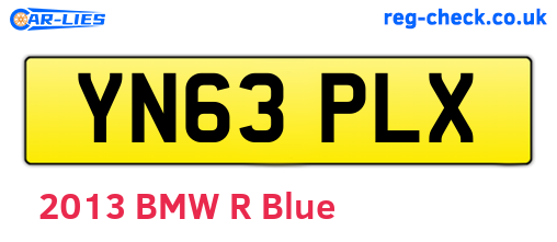 YN63PLX are the vehicle registration plates.