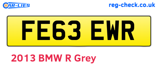 FE63EWR are the vehicle registration plates.