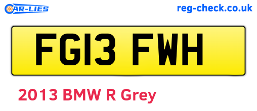 FG13FWH are the vehicle registration plates.