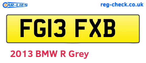 FG13FXB are the vehicle registration plates.