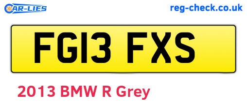 FG13FXS are the vehicle registration plates.