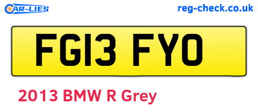 FG13FYO are the vehicle registration plates.