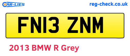 FN13ZNM are the vehicle registration plates.